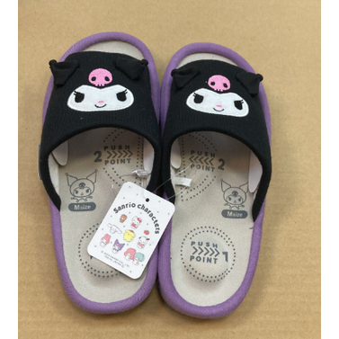 *現貨*日本直送-Kuromi 室內拖鞋 拖鞋 size:22-24cm#108043