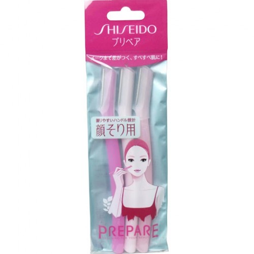 *現貨*資生堂 Prepare 面部用 L型剃毛刀  3支裝#835317