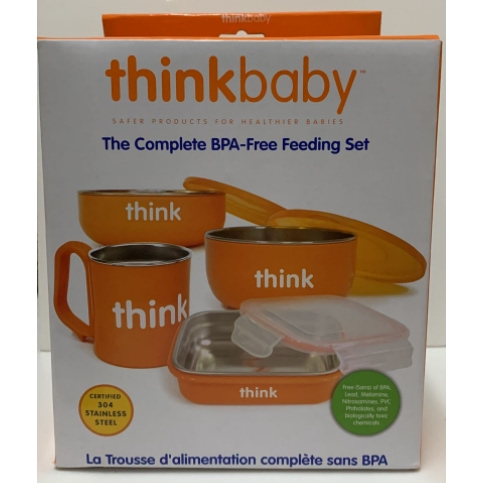 *現貨*Thinkbaby - 不鏽鋼餐具4件套裝 (橙色)002608