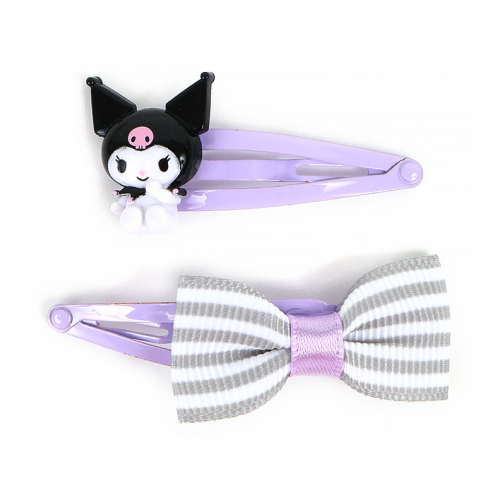 ✨現貨✨日本直送 Sanrio (Kuromi) 髮夾 2PCS Sise:約5.5×1×2cm#488676