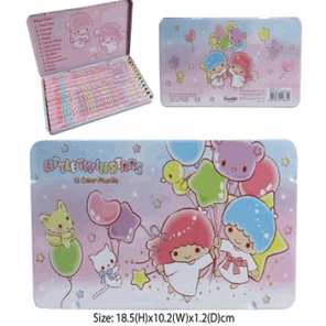 ✨現貨✨Sanrio Little Twin Stars 12色木顏色筆#206649