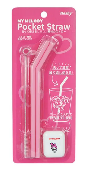 *現貨*Hashy 便攜矽膠吸管(連刷)-My Melody