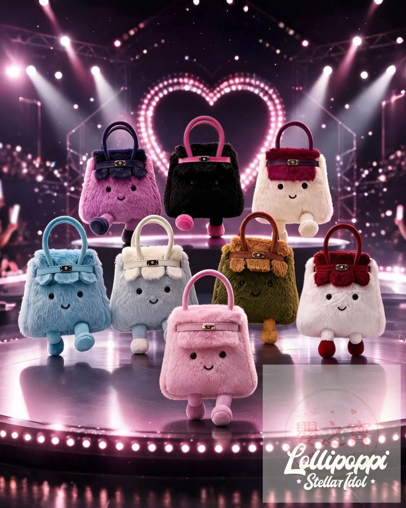 *預訂*🎤✨ 【Lollipoppi 最新力作】Plush BagCharm Blind Box - Stellar Idol Series