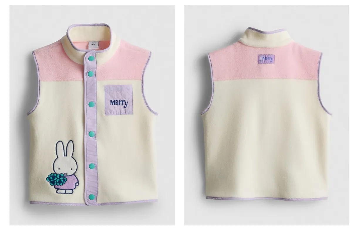 🌟英國代購🌟  🤍 Miffy 米白色Fleece背心外套*截單日期：9月25日 *預計到貨日期:10月中