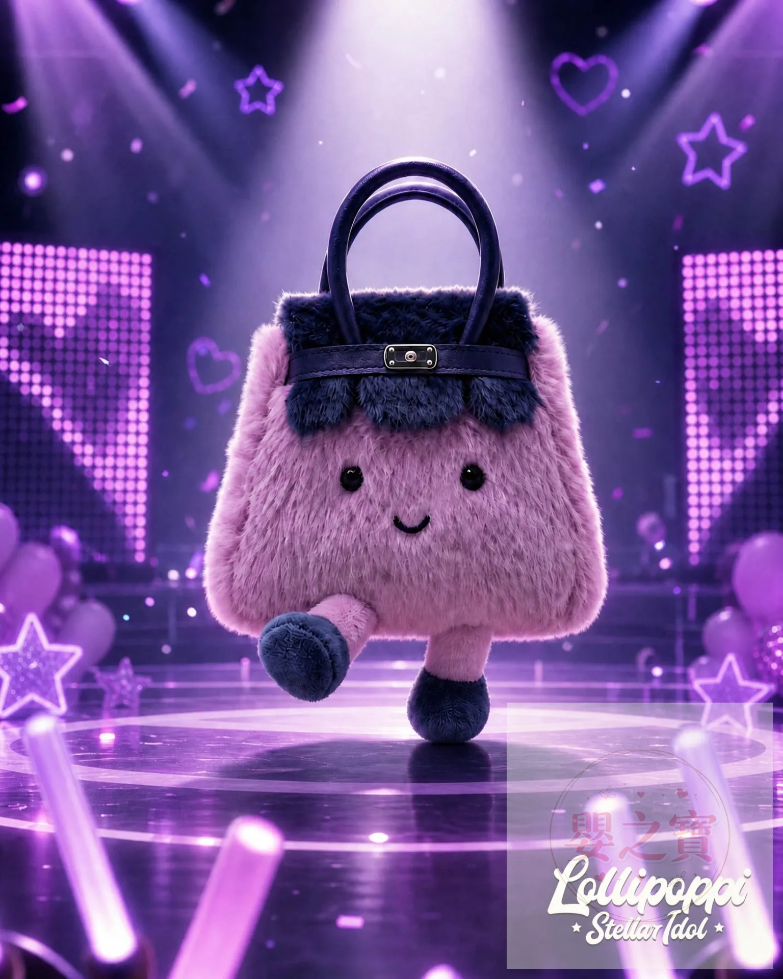 *預訂*🎤✨ 【Lollipoppi 最新力作】Plush BagCharm Blind Box - Stellar Idol Series