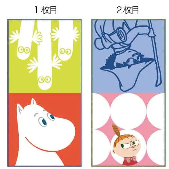 *現貨*日本直送 抗菌加工 口袋巾 手巾 MOOMIN手巾 (2條裝) size: 約10*20 cm #785647