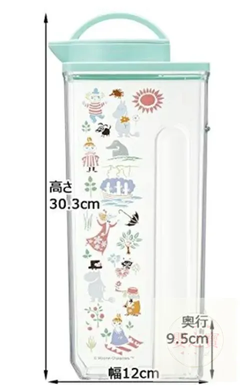 *現貨*日本製 Moomin 透明耐熱塑膠水壺 2200ml