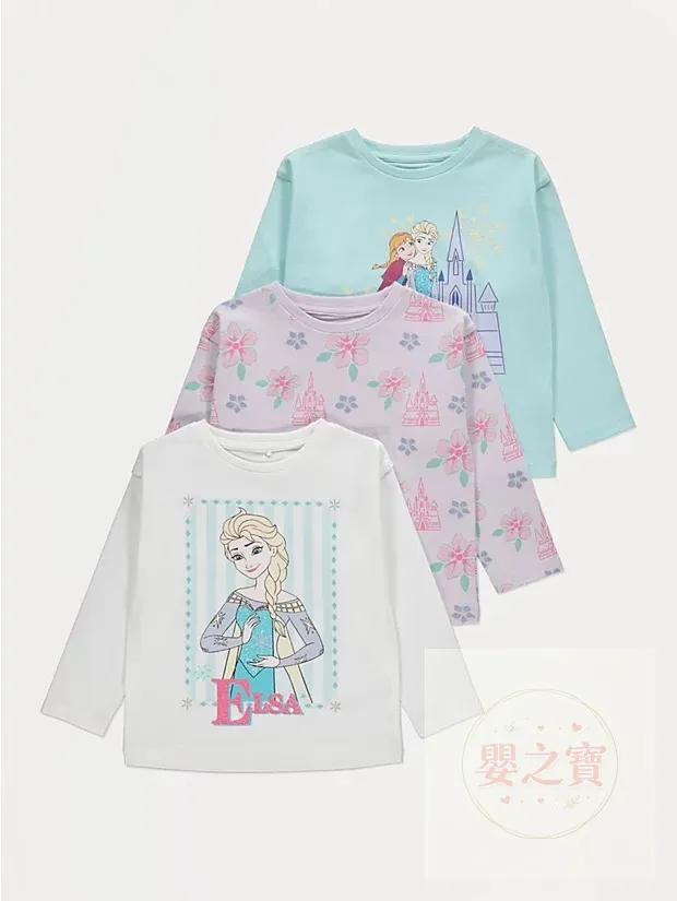 🌟英國代購🌟  ❄️ Disney Frozen 長袖上衣 3件裝