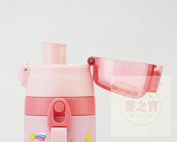 日本Skater 保溫/保冷 可鎖扣 直飲式 3D兒童 不鏽鋼水樽 480ml ( UNICORN )