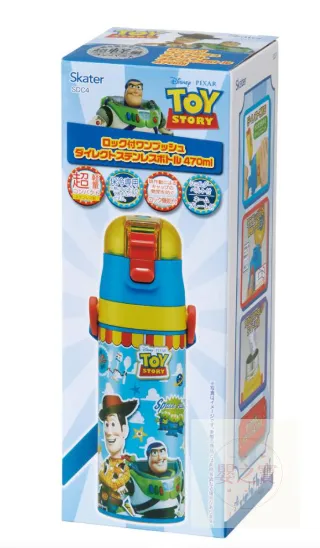 *現貨*日本Skater 保溫/保冷 超輕量 可鎖扣 直飲式不鏽鋼水樽(ToyStory 反斗奇兵) 附斜咩帶