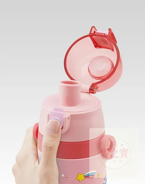 日本Skater 保溫/保冷 可鎖扣 直飲式 3D兒童 不鏽鋼水樽 480ml ( UNICORN )