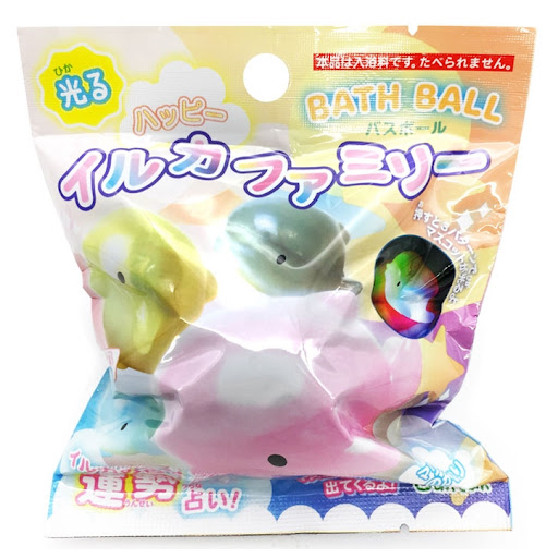 *現貨*日本直送 Shining Happy Dolphin 蛋型沐浴球 (內含Shining Happy Dolphin玩具-隨機)#300851