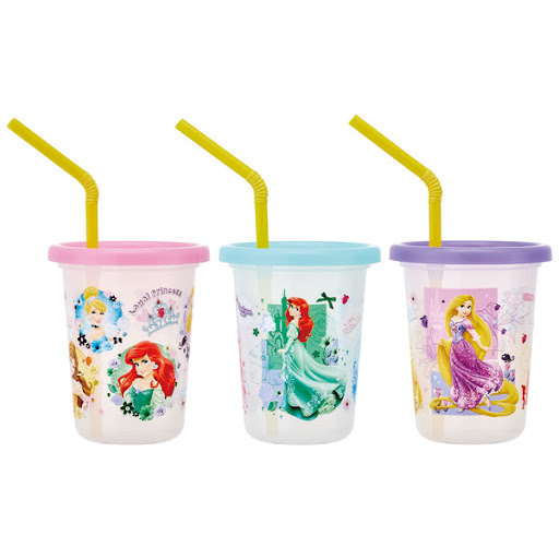 *現货*日本制 skater 防漏吸管水杯230ml 公主 (3个装)