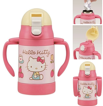 日本SKATER Hello Kitty 超輕 保溫/保冷 吸管水樽 水壺 可折疊手柄 240ml#329265🌟門市現貨同步發售🌟落單前請先PM查詢存貨量🙏🏻🥰🥰